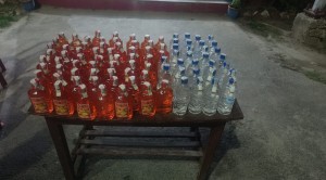 बसमतिया पुलिस ने 27 लीटर नेपाली शराब किया बरामद
